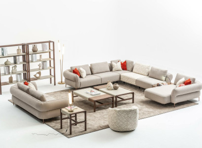 Sofa set 2+1 Seater U-shape Sofa Set Living room Suite Luxury Couches